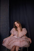 Pink Ruffle Wedding Dress ✨ Tulle Bridal Mini Dress