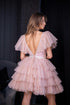 Pink Ruffle Wedding Dress ✨ Tulle Bridal Mini Dress