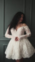 Lace Mini Wedding Dress: Short Elopement Bridal Gown
