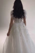 Detachable bridal train Wedding overskirt long train
