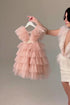 Tulle flower girl dress Princess birthday fairy dress girl