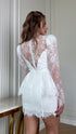 Lace Mini Wedding Dress ✨ Long Sleeve Bridal Gown