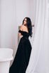 Velvet dress Evening dress with a slit