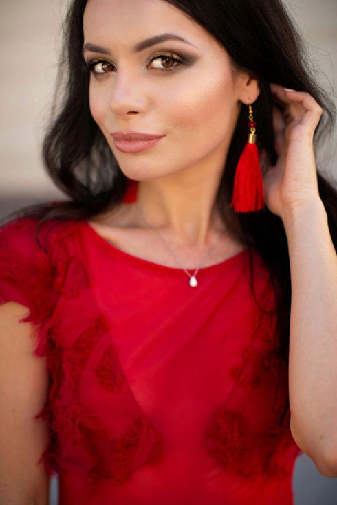 Red evening dress Long red dress