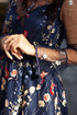 Navy blue lace dress Gowns for women