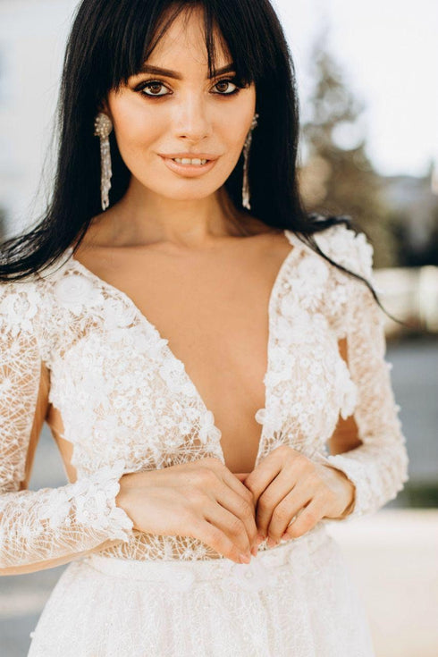 Sparkly wedding dress Sexy pearl dress