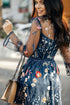 Navy blue lace dress Gowns for women
