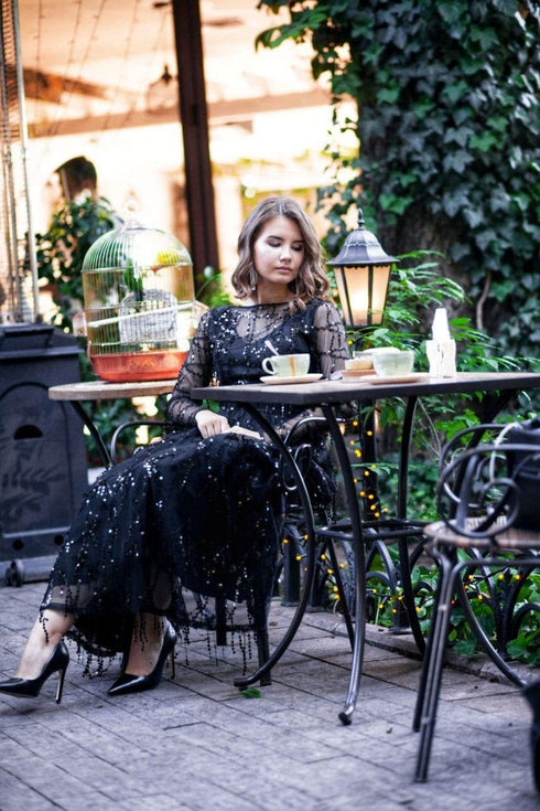 Cocktail gown Sequin evening dress