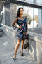 Navy blue lace dress Gowns for women