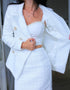 White wedding Tweed jacket women