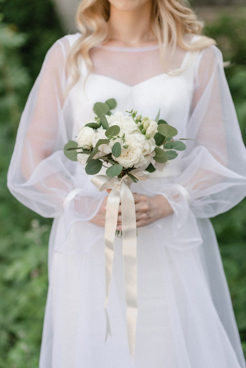 Romantic wedding dress Organza bohemian dress