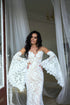 Mermaid gown Nude wedding dress