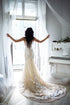 Wedding dress with train lace Open back dress