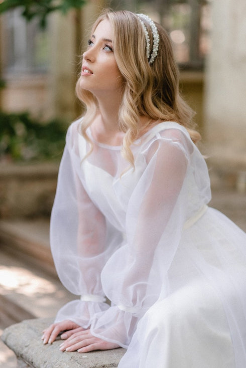 Romantic wedding dress Organza bohemian dress