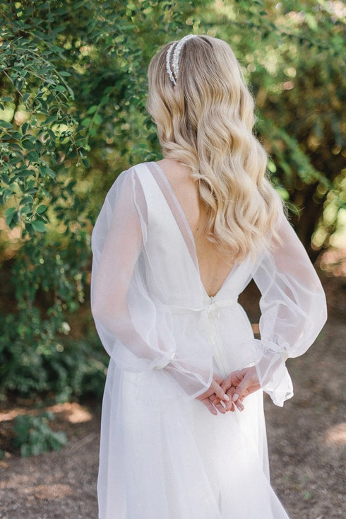 Romantic wedding dress Organza bohemian dress