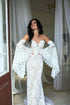 Mermaid gown Nude wedding dress