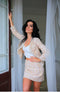 Tweed outfit Classic suit Office Women 2 piece