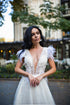 Pearl wedding dress Unique couture bridal gown