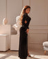 Velvet gown Slit beautiful dress