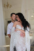 Mermaid gown Nude wedding dress