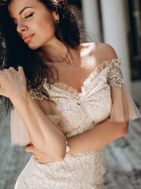 Gowns for women Elegant champagne dress