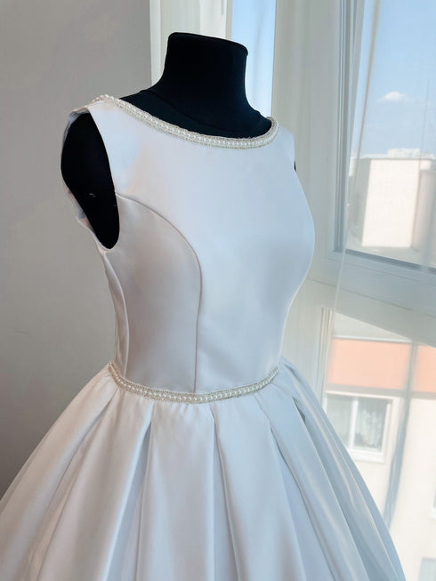 Satin wedding dress Unique wedding dress