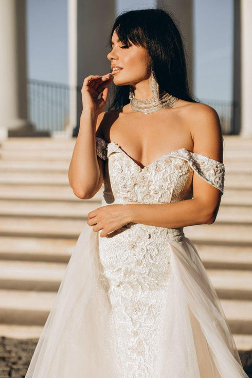 Off-Shoulders wedding dress Mermaid bridal gown