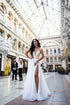 Simple wedding dress Satin bridal gown
