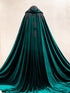 Green cape black lace