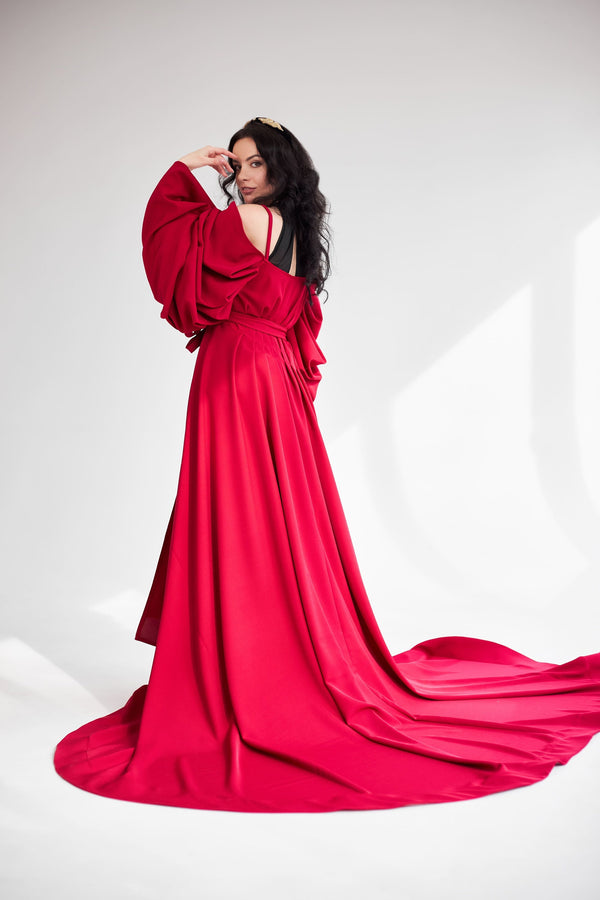 Red wedding cape