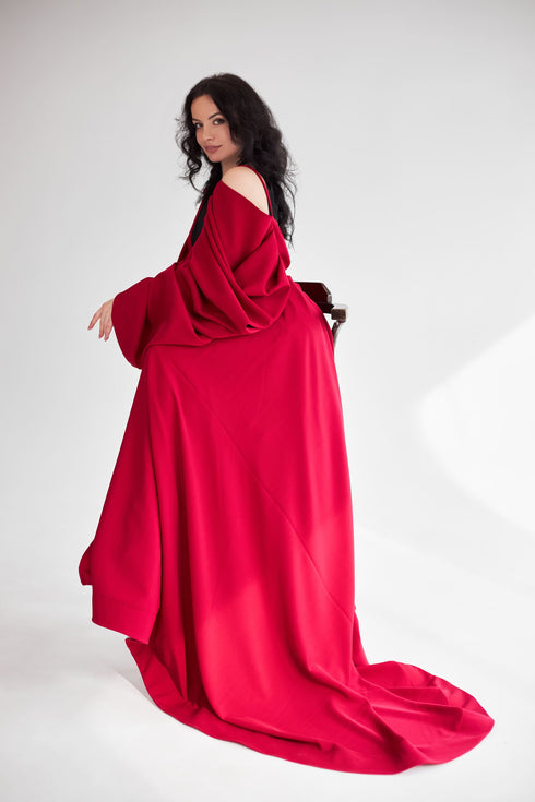 Red wedding cape
