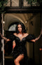 Black sequin wedding dress