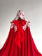 Red cape white lace