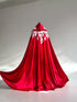 Red cape white lace