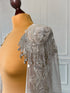 White bridal cape veil
