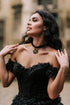 Black wedding dress Tulle wedding dress