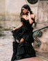 Black wedding dress Tulle wedding dress