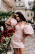 Pink bridal gown
