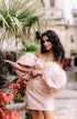 Pink bridal gown