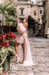 Pink bridal gown