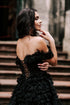 Black wedding dress Tulle wedding dress