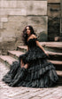 Black wedding dress Tulle wedding dress