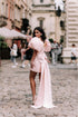 Pink bridal gown