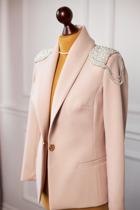 Dress and jacket Pink suit ladies suit