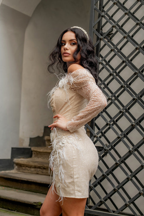 Mini bridal dress glitter