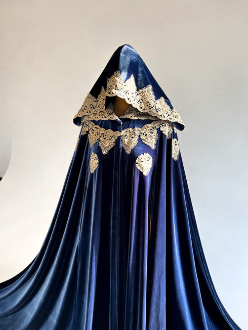 Gold lace halloween cape